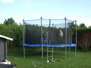 les trampolines et les enfants